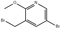 5-bromo-3-(bromomethyl)-2-methoxypyridine Struktur