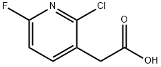 2-(2-chloro-6-fluoropyridin-3-yl)acetic acid Struktur