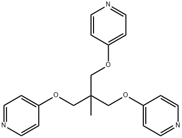 4,4-((2-Methyl-2-((pyridin-4-yloxy)methyl)propane-1,3-diyl)bis(oxy))dipyridine Struktur