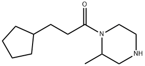 3-cyclopentyl-1-(2-methylpiperazin-1-yl)propan-1-one, 1240566-15-7, 結(jié)構(gòu)式