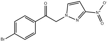 1-(4-bromophenyl)-2-(3-nitro-1H-pyrazol-1-yl)ethan-1-one Struktur