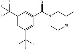 1-[3,5-bis(trifluoromethyl)benzoyl]-3-methylpiperazine Struktur