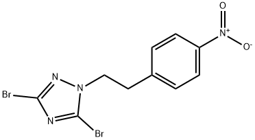 3,5-dibromo-1-[2-(4-nitrophenyl)ethyl]-1H-1,2,4-triazole Struktur