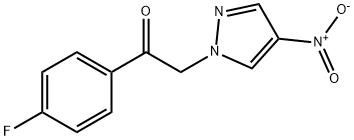 1-(4-fluorophenyl)-2-(4-nitro-1H-pyrazol-1-yl)ethan-1-one Struktur