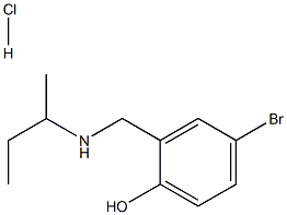 4-bromo-2-{[(butan-2-yl)amino]methyl}phenol hydrochloride Struktur