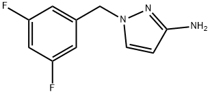 1-[(3,5-difluorophenyl)methyl]-1H-pyrazol-3-amine Struktur