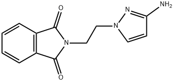 2-[2-(3-amino-1H-pyrazol-1-yl)ethyl]-2,3-dihydro-1H-isoindole-1,3-dione Struktur