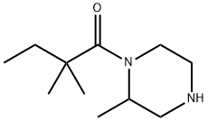 2,2-dimethyl-1-(2-methylpiperazin-1-yl)butan-1-one Struktur