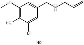 2-bromo-6-methoxy-4-{[(prop-2-en-1-yl)amino]methyl}phenol hydrochloride Struktur