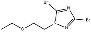 3,5-dibromo-1-(2-ethoxyethyl)-1H-1,2,4-triazole Struktur