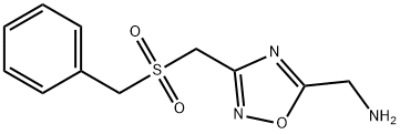 C-(3-Phenylmethanesulfonylmethyl-[1,2,4]oxadiazol-5-yl)-methylamine Struktur