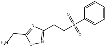 C-[3-(2-Benzenesulfonyl-ethyl)-[1,2,4]oxadiazol-5-yl]-methylamine Struktur