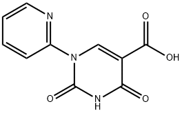 2,4-Dioxo-1-pyridin-2-yl-1,2,3,4-tetrahydro-pyrimidine-5-carboxylic acid Struktur