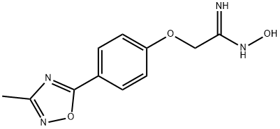 N-Hydroxy-2-[4-(3-methyl-[1,2,4]oxadiazol-5-yl)-phenoxy]-acetamidine Struktur