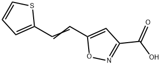 5-(2-Thiophen-2-yl-vinyl)-isoxazole-3-carboxylic acid Struktur