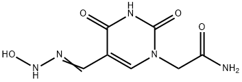 2-[5-(N-Hydroxycarbamimidoyl)-2,4-dioxo-3,4-dihydro-2H-pyrimidin-1-yl]-acetamide Struktur