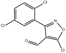 5-chloro-3-(2,5-dichlorophenyl)-1,2-oxazole-4-carbaldehyde Struktur