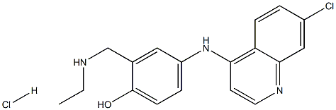 4-[(7-chloroquinolin-4-yl)amino]-2-(ethylaminomethyl)phenol:hydrochloride Structure