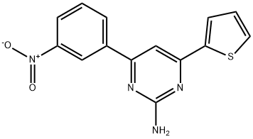 4-(3-nitrophenyl)-6-(thiophen-2-yl)pyrimidin-2-amine Struktur