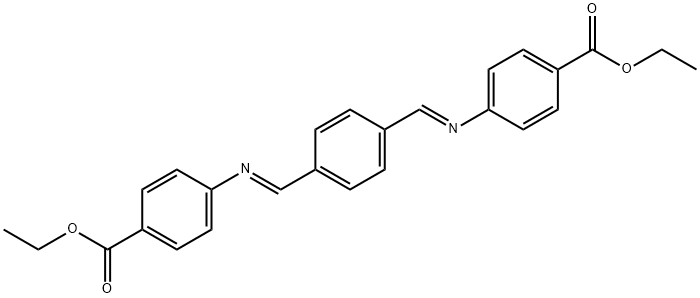 diethyl 4,4'-{benzene-1,4-diylbis[(E)methylylidenenitrilo]}dibenzoate Struktur