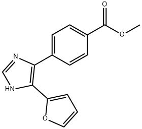 methyl 4-[5-(furan-2-yl)-1H-imidazol-4-yl]benzoate Struktur