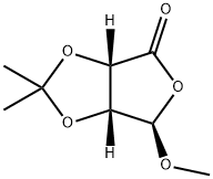 (3aS,6R,6aR)-Dihydro-6-methoxy-2,2-dimethylfuro[3,4-d]-1,3-dioxol-4(3aH)-one Struktur