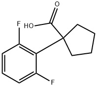 1-(2,6-difluorophenyl)cyclopentane-1-carboxylic acid Struktur