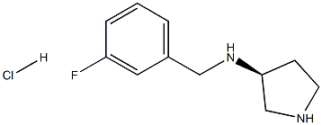 (S)-N-(3-FLUOROBENZYL)PYRROLIDIN-3-AMINE HYDROCHLORIDE Struktur