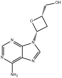 2-Oxetanemethanol,4-(6-amino-9H-purin-9-yl)-, (2S-cis)- (9CI) Struktur