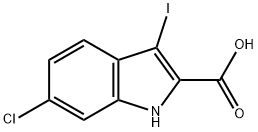 6-Chloro-3-iodo-1H-indole-2-carboxylic acid Struktur