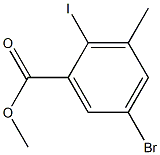 Methyl 5-bromo-2-iodo-3-methylbenzoate Struktur