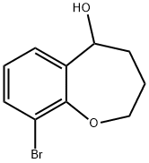 9-bromo-2,3,4,5-tetrahydro-1-benzoxepin-5-ol Struktur