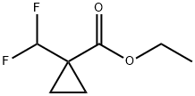 1-Difluoromethyl-cyclopropanecarboxylic acid ethyl ester Struktur