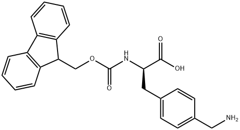 N-Fmoc-D-4-aminomethylPhenylalanine Struktur