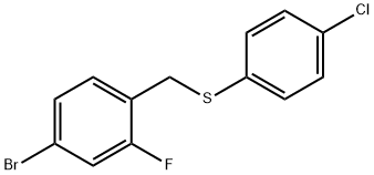 (4-BROMO-2-FLUOROBENZYL)(4-CHLOROPHENYL)SULFANE Struktur