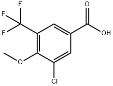 3-Chloro-4-methoxy-5-(trifluoromethyl)benzoic acid Struktur