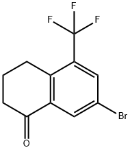 7-BROMO-5-(TRIFLUOROMETHYL)-2,3,4-TRI HYDRONAPHTHALEN-1-ONE Struktur