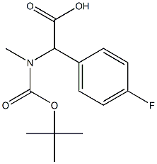 2-((TERT-BUTOXYCARBONYL)(METHYL)AMINO)-2-(4-FLUOROPHENYL)ACETIC ACID Struktur