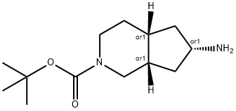 (4aR,6S,7aS)-tert-butyl 6-aminohexahydro-1H-cyclopenta[c]pyridine-2(3H)-carboxylate Struktur