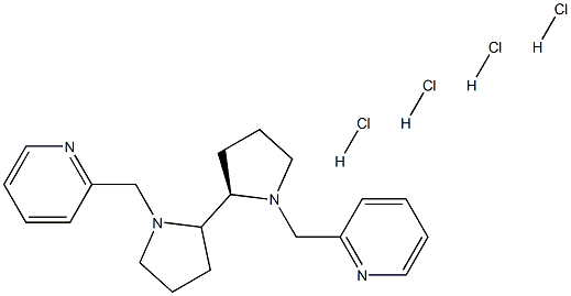 2-[[(2R)-2-[(2R)-1-(pyridin-2-ylmethyl)pyrrolidin-2-yl]pyrrolidin-1-yl]methyl]pyridine:tetrahydrochloride Struktur