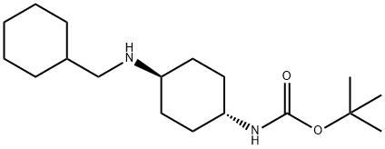 tert-Butyl (1R*,4R*)-4-[(cyclohexylmethyl)amino]cyclohexylcarbamate Struktur