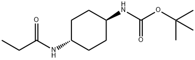 tert-Butyl (1R*,4R*)-4-propionamidocyclohexylcarbamate Struktur