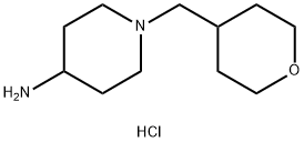 1-[(Tetrahydro-2H-pyran-4-yl)methyl]piperidin-4-amine dihydrochloride Struktur