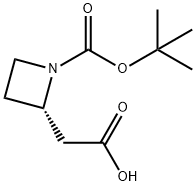 (S)-2-(1-(TERT-BUTOXYCARBONYL)AZETIDIN-2-YL)ACETIC ACID Struktur