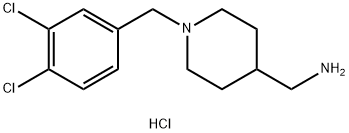 (1-(3,4-DICHLOROBENZYL)PIPERIDIN-4-YL)METHANAMINE HYDROCHLORIDE Struktur