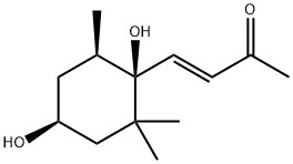 3-Buten-2-one,4-[(1S,4S,6R)-1,4-dihydroxy-2,2,6-trimethylcyclohexyl]-, (3E)- Struktur