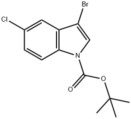 tert-butyl 3-bromo-5-chloro-1H-indole-1-carboxylate Struktur