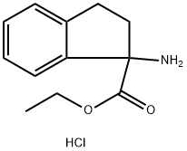 ETHYL 1-AMINO-2,3-DIHYDRO-1H-INDENE-1-CARBOXYLATE HCL Struktur