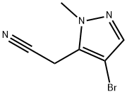 2-(4-bromo-2-methyl-pyrazol-3-yl)acetonitrile Struktur