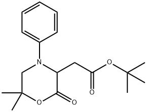 TERT-BUTYL 2-(6,6-DIMETHYL-2-OXO-4-PHENYLMORPHOLIN-3-YL)ACETATE Struktur